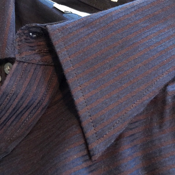 NWT Navy/Brown Eighth Avenue Button Down - Picture 6 of 6